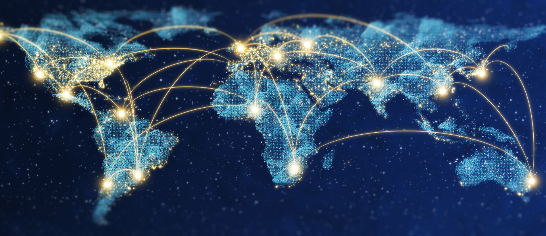 World map of network communication