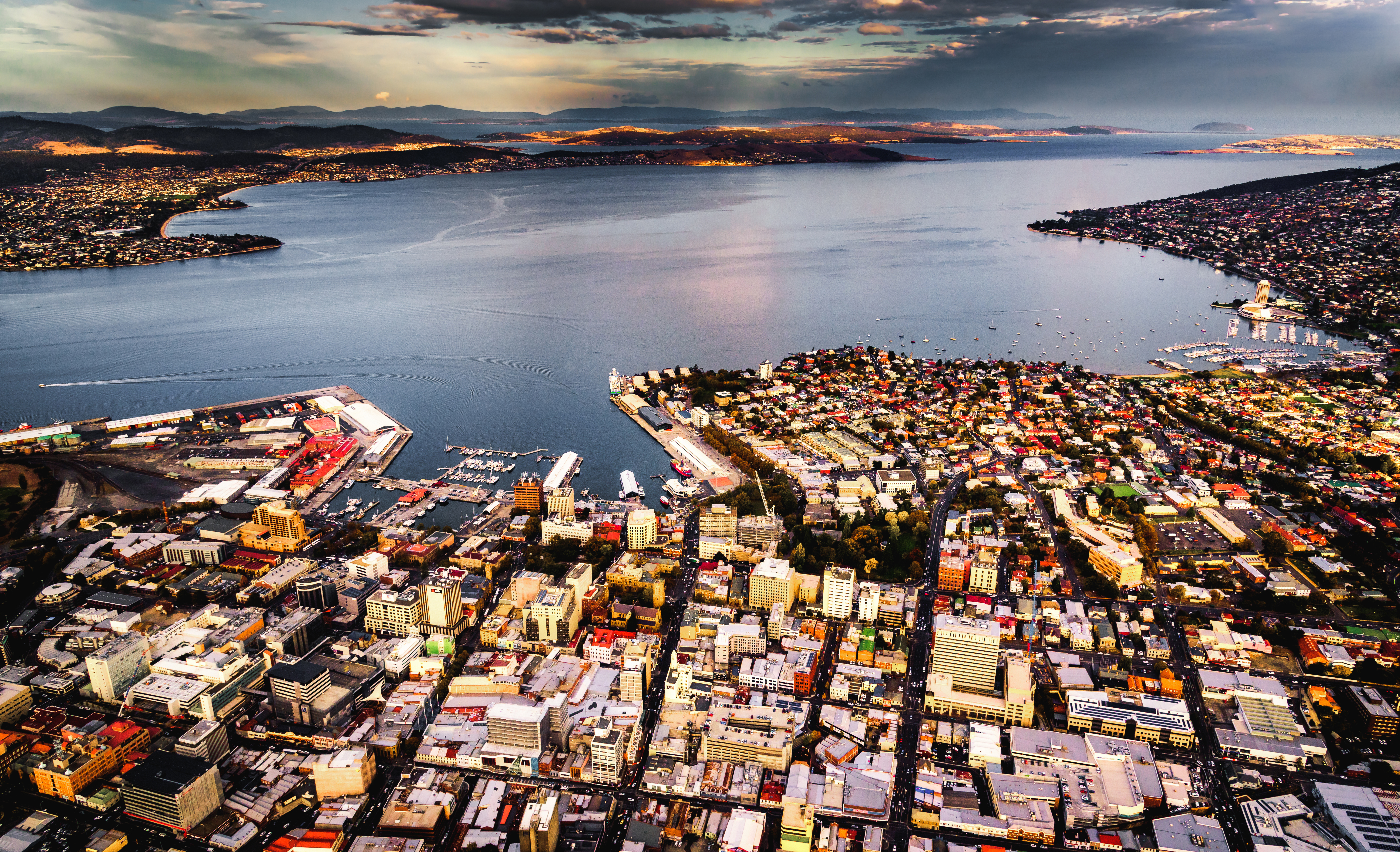 Aerial View of Hobart, Tasmania
