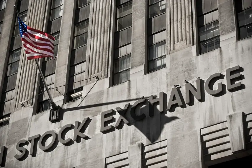 Stock market in Manhattan by Wall Street