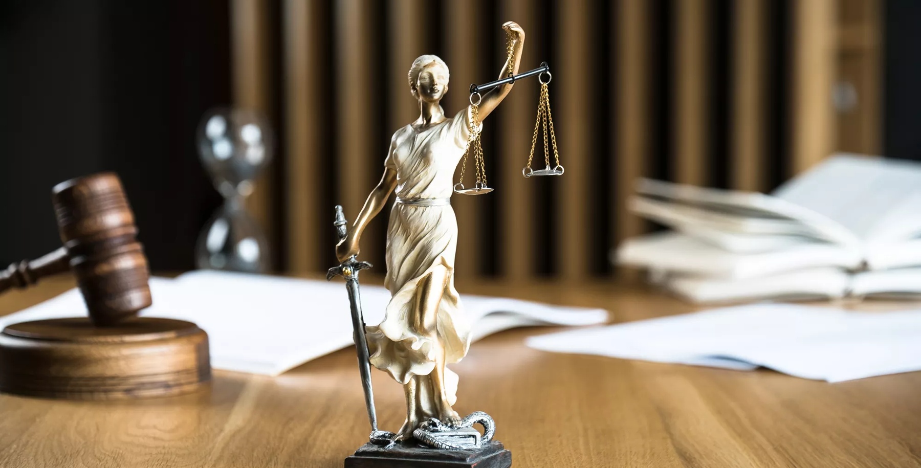 Law and Justice Concept Image, Wooden strips background