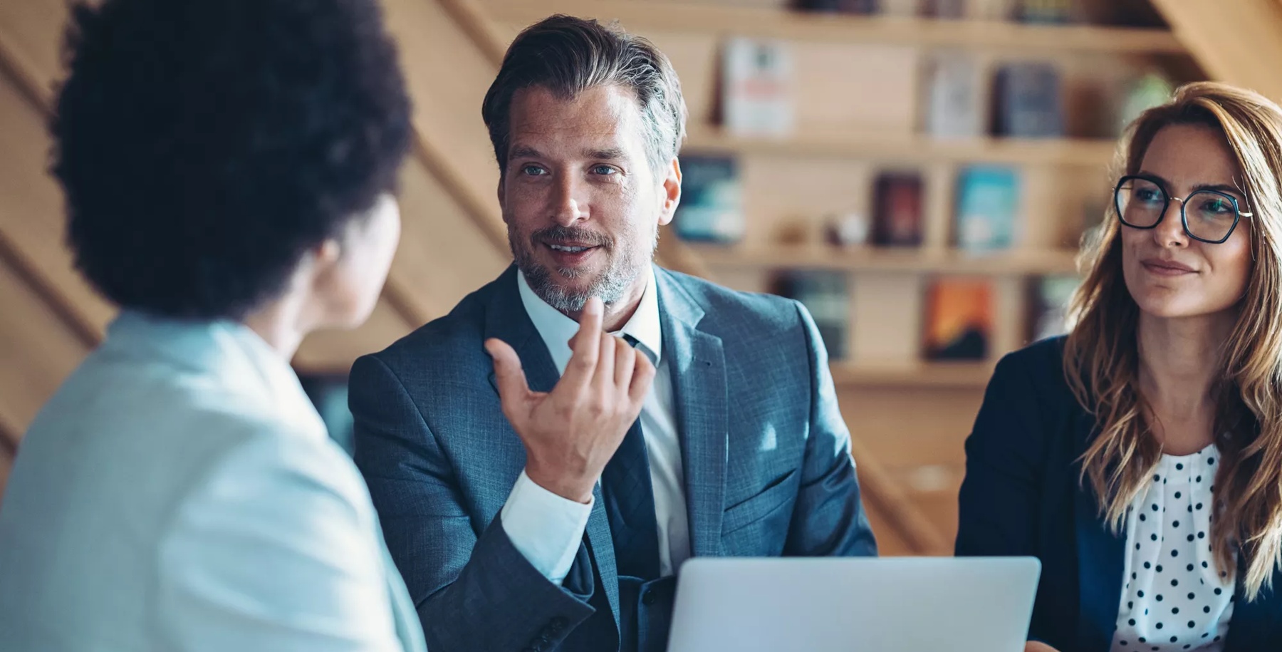 Several business persons having a meeting