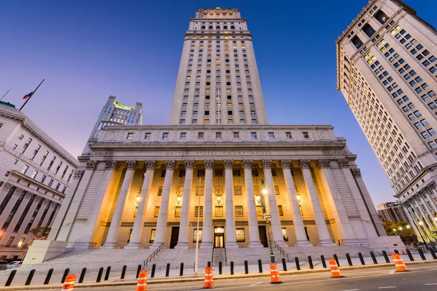 United States Court House in the Civic Center district of New York City.