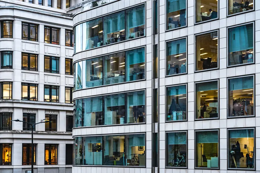 Office buildings, skyscrapers in the business district of London, UK